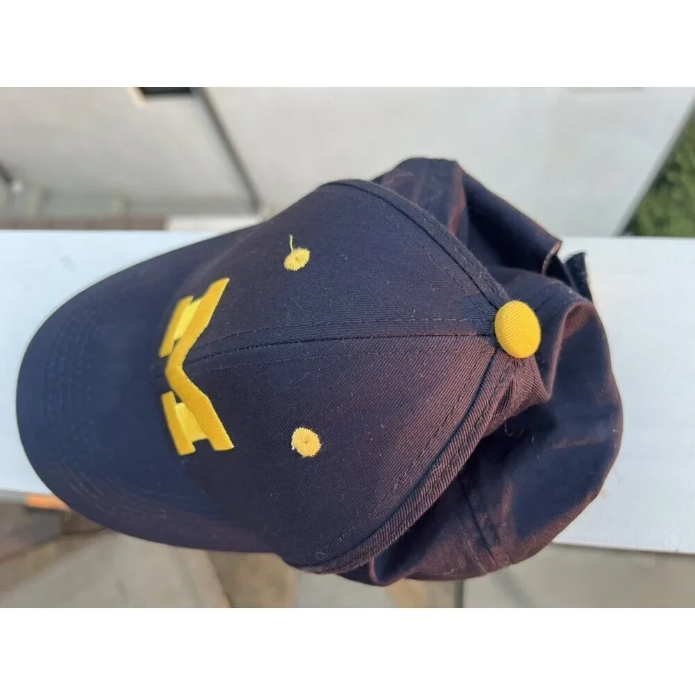 Captivating Headwear vintage Michigan Wolverines blue cap embroidered adjustable